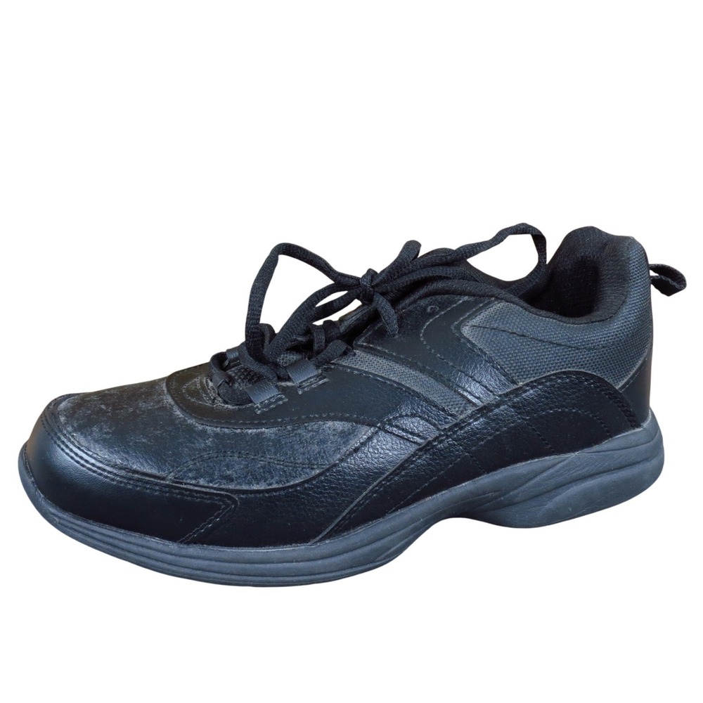 SafeTstep Comfort Women Work‎ Shoe Size 7 Wide Slip Resistant Black Synthetic